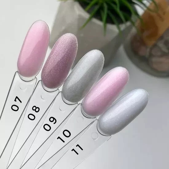 База с шиммером Saga Professional Shimmer #7 бело-сиреневый, 15 мл