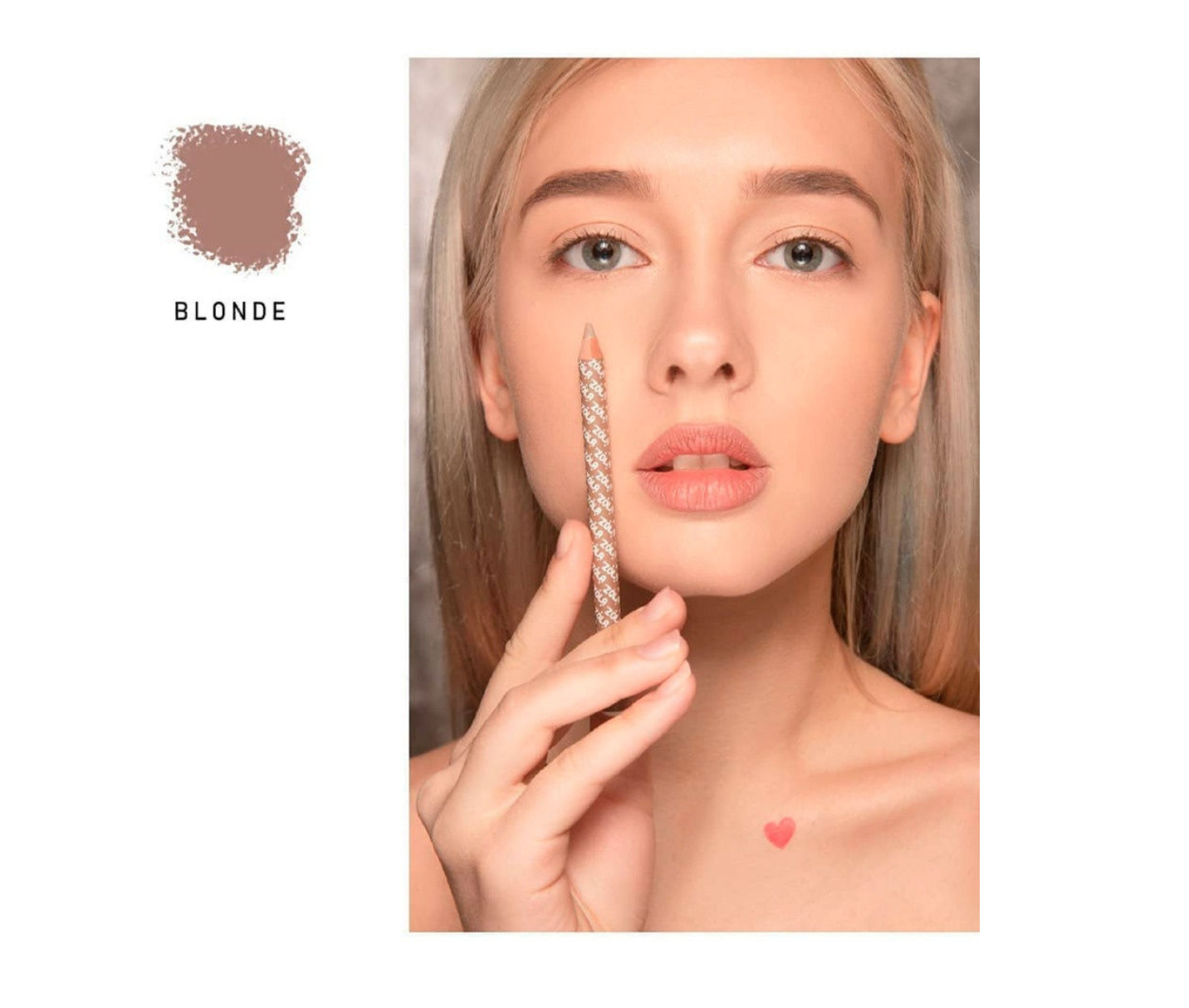 Пудровый карандаш для бровей ZOLA Powder Brow Pencil Blonde для блондинок и светло-русых волос 1,19 г