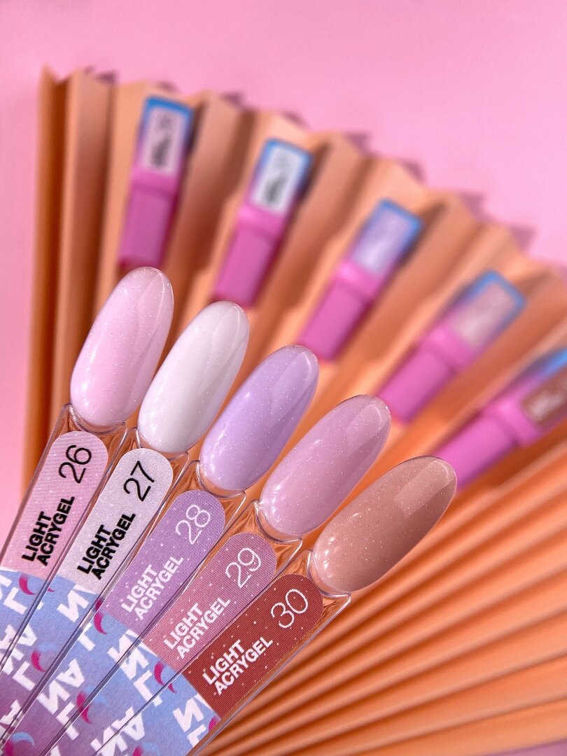 Жидкий гель LunaMoon Light Acrygel № 27 молочный с блестками, 13 мл