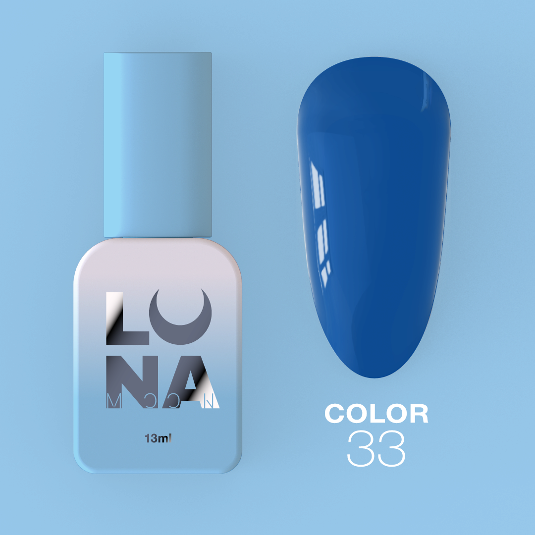 Гель-лак LunaMoon Color No. 33 синий океан, 13 мл