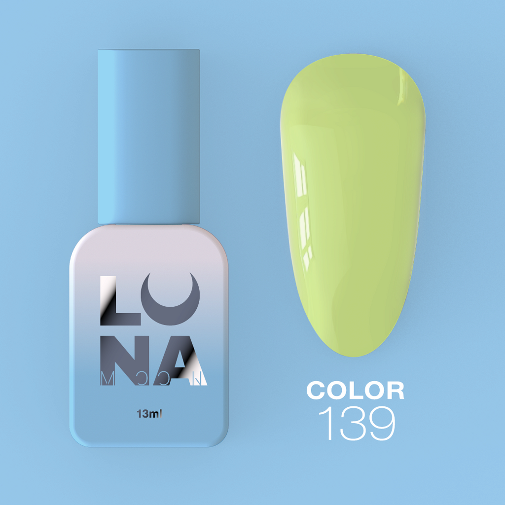 Гель-лак LunaMoon Color No. 139 светло-зеленый, 13 мл