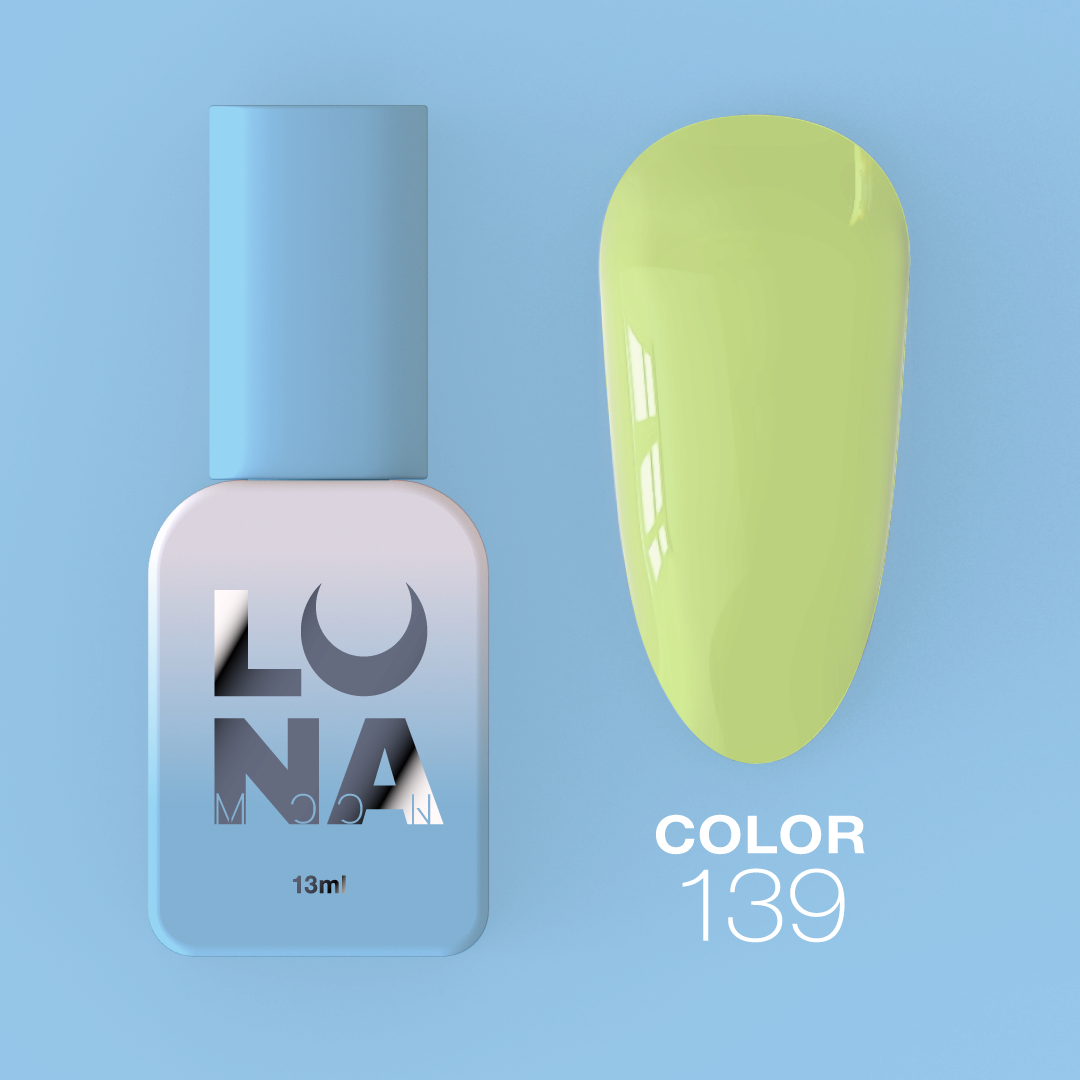 Гель-лак LunaMoon Color No. 139 светло-зеленый, 13 мл