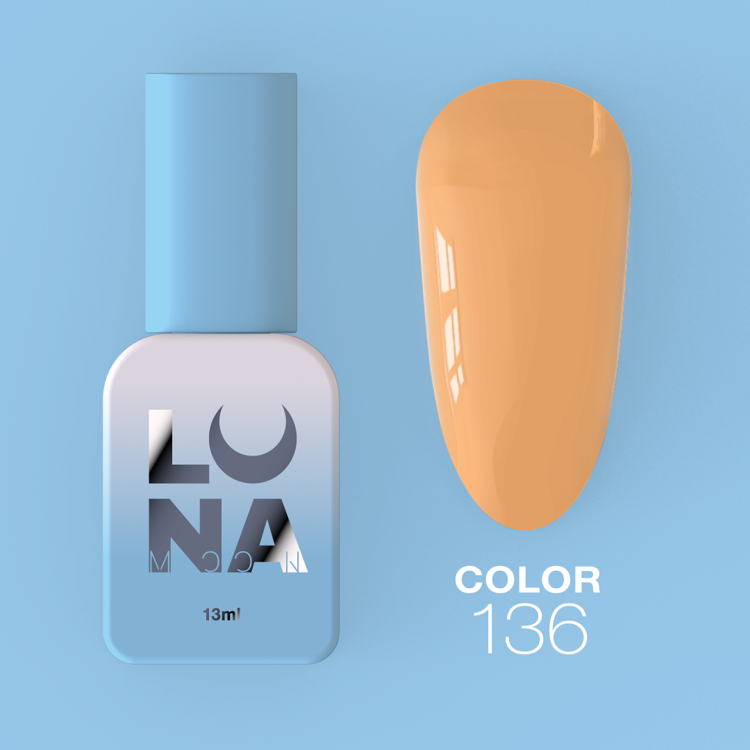 Гель-лак LunaMoon Color No. 136 персиковый, 13 мл