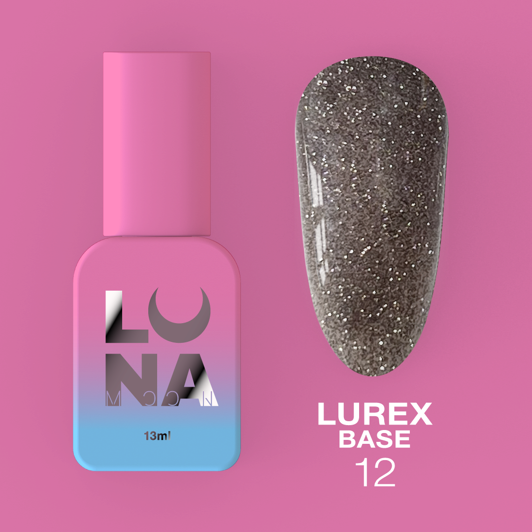 Камуфляжная светоотражающая база LunaMoon Lurex Base No. 12, 13 мл