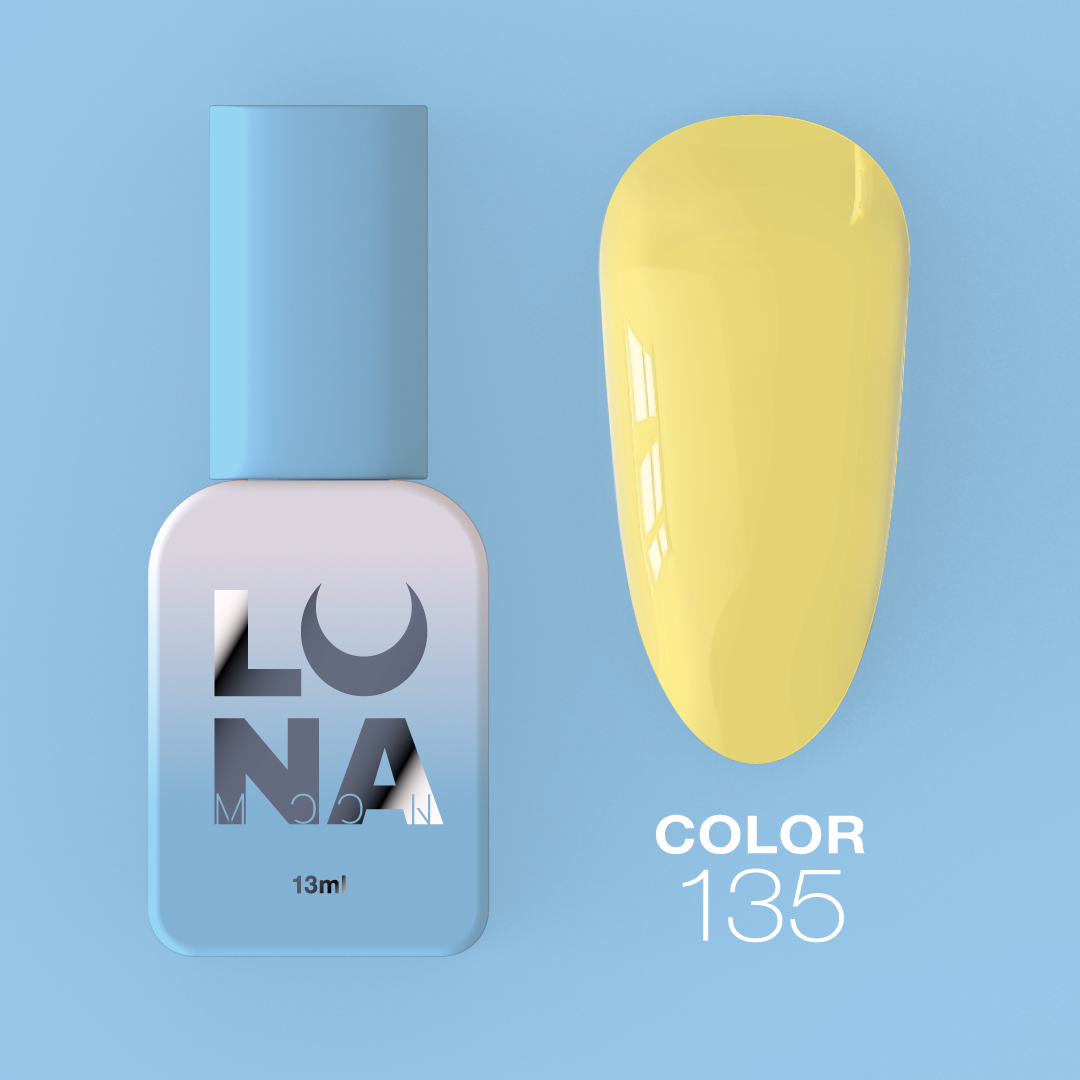 Гель-лак LunaMoon Color No. 135 желтый, 13 мл