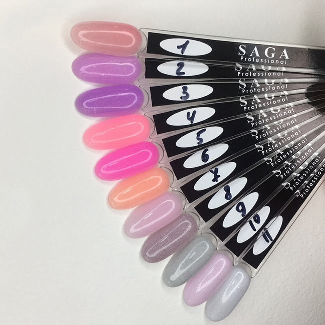 База с шиммером Saga Professional Shimmer #8 пыльная роза, 15 мл