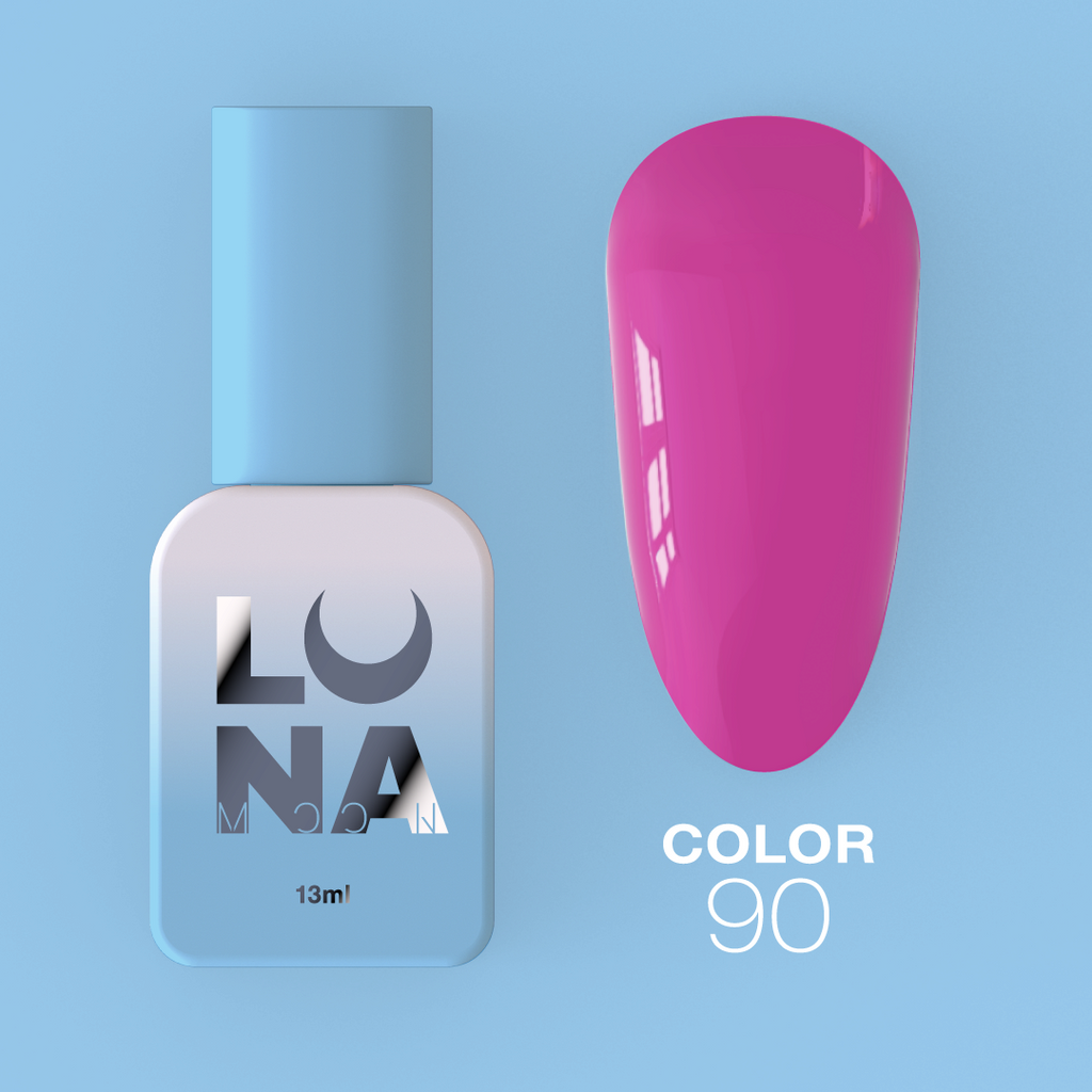 Гель-лак LunaMoon Color No. 90 ярко-розовый, 13 мл