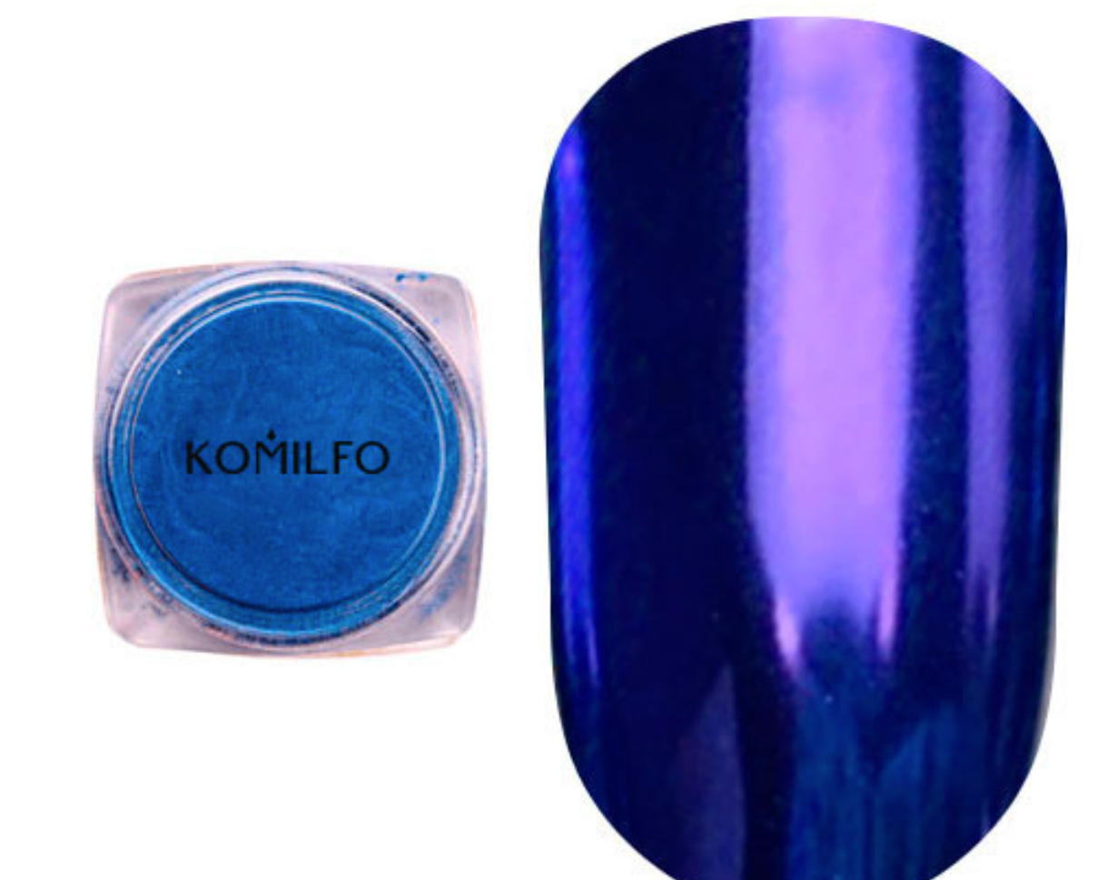Зеркальный порошок KOMILFO №005, синий, 0,5 г
