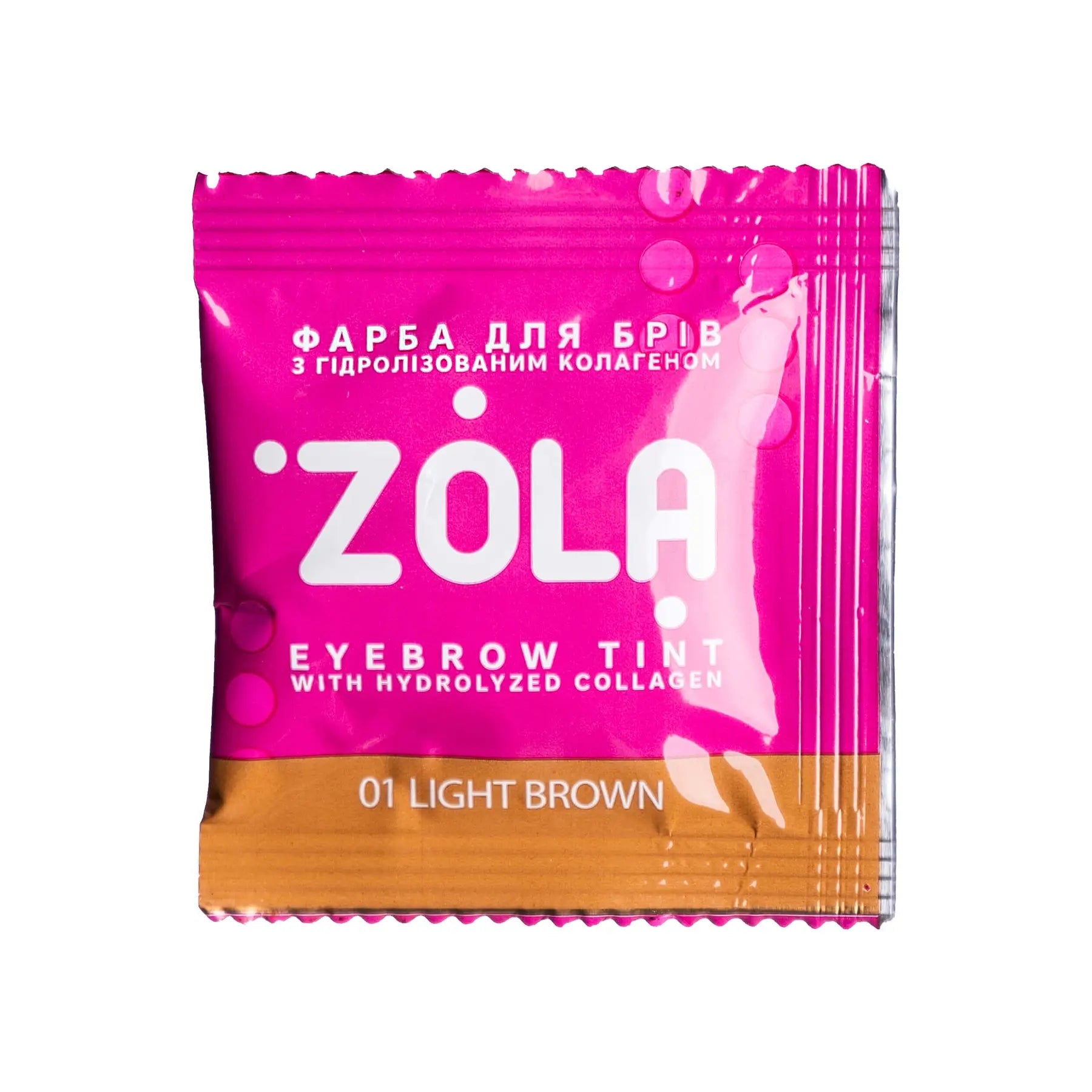 Краска для бровей ZOLA с коллагеном в саше Eyebrow Tint With Collagen 01 Light Brown 5 мл