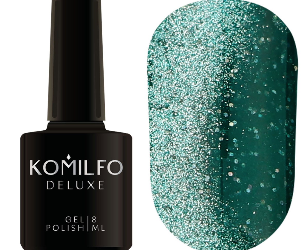 Гель-лак KOMILFO FAIRYTALE CAT EYE 006 (нежно-зеленый, магнитный, светоотражающий), 8 мл (гель-лак)