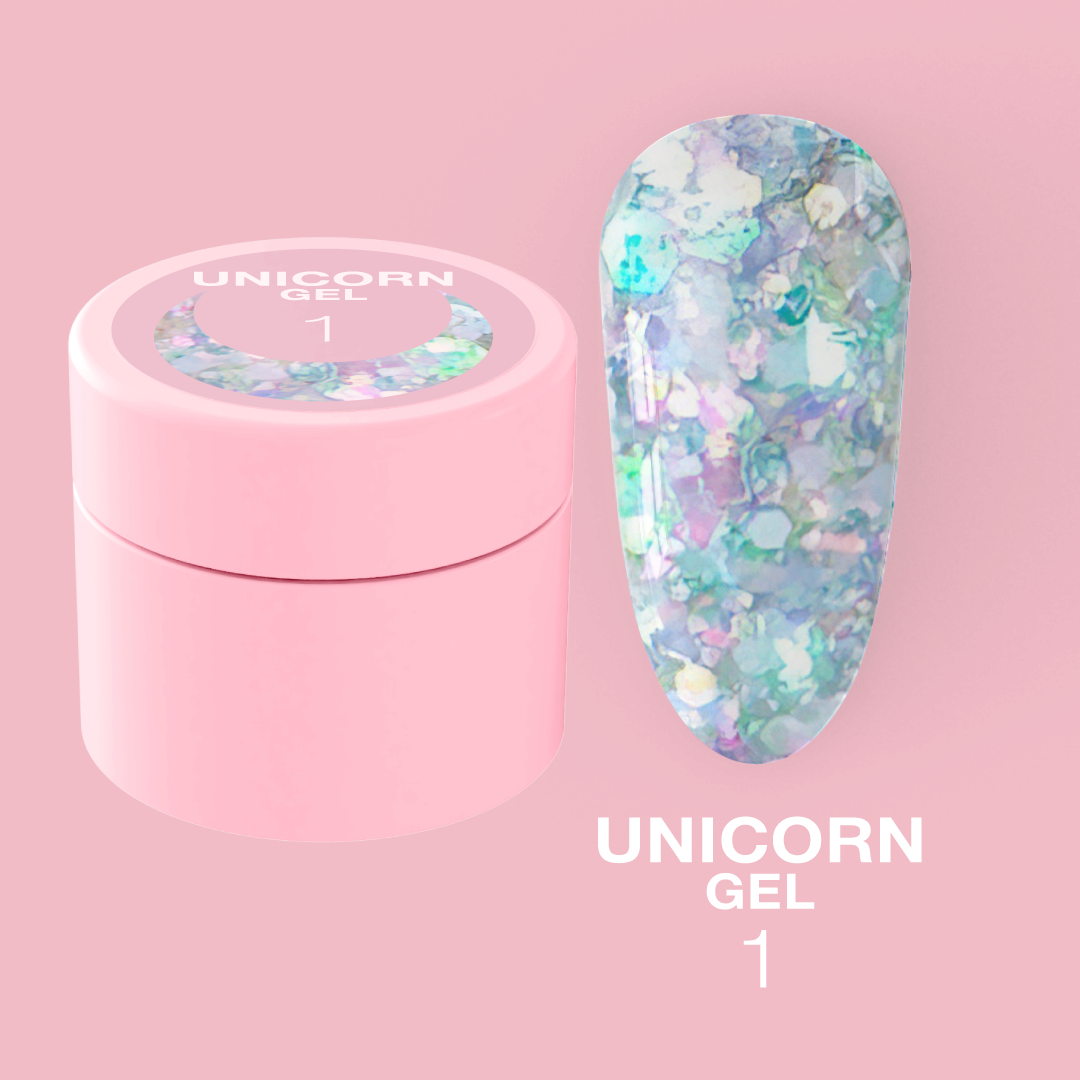Глиттер-гель LunaMoon Unicorn Glitter Gel No. 1, 5 мл