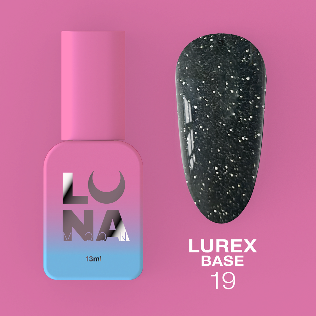Камуфляжная светоотражающая база LunaMoon Lurex Base No. 19, 13 мл
