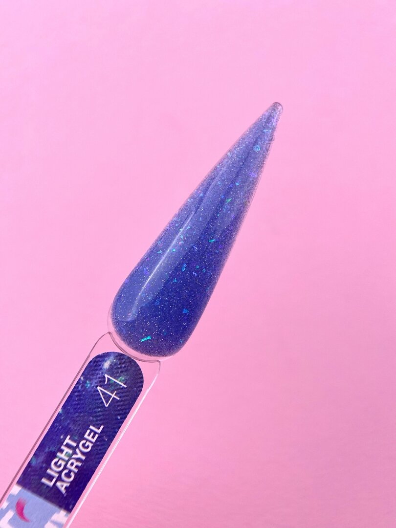 Жидкий гель LunaMoon Light Acrygel № 41 синий светоотражающий, 13 мл