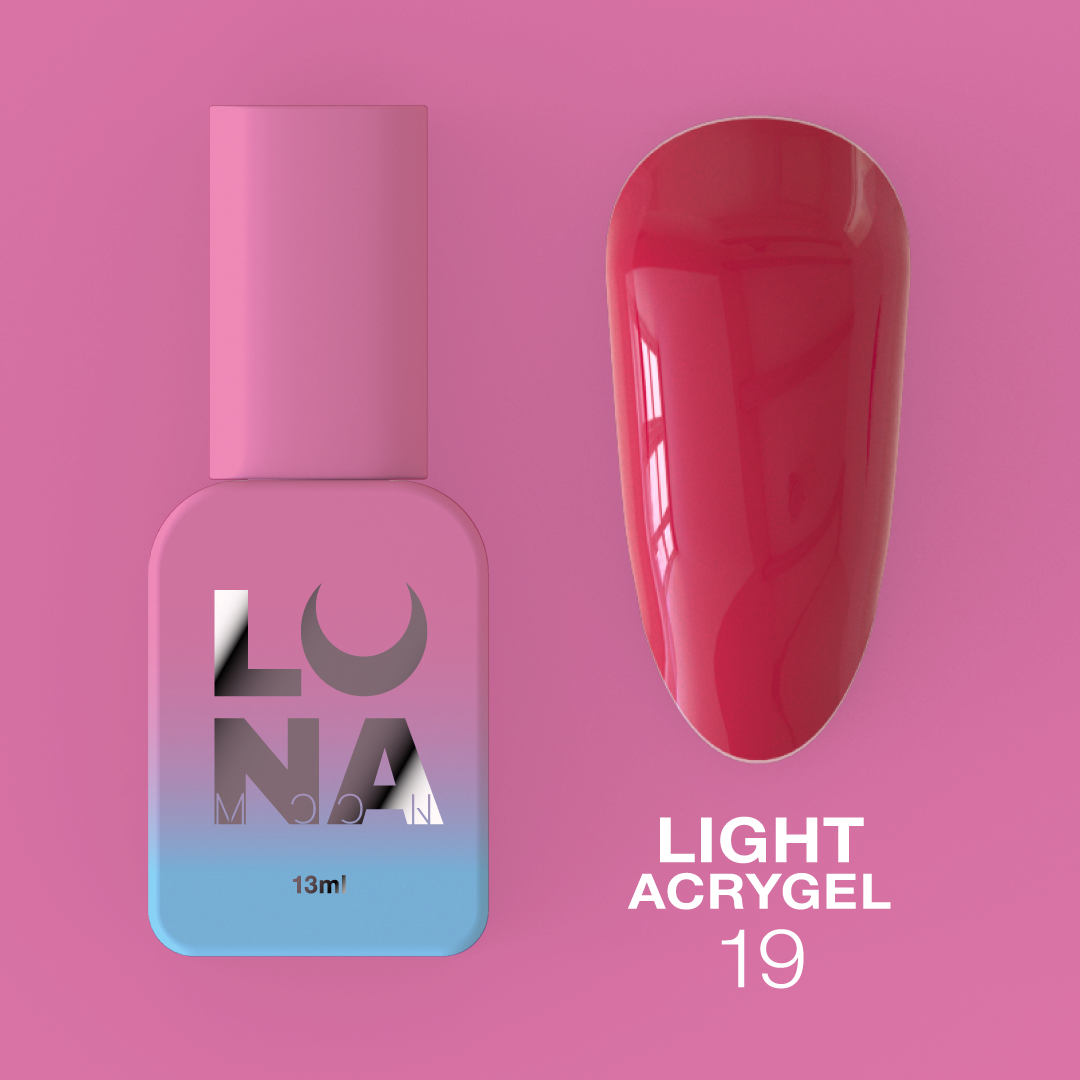 Жидкий гель LunaMoon Light Acrygel No. 19, 13 мл (гель для ногтей)