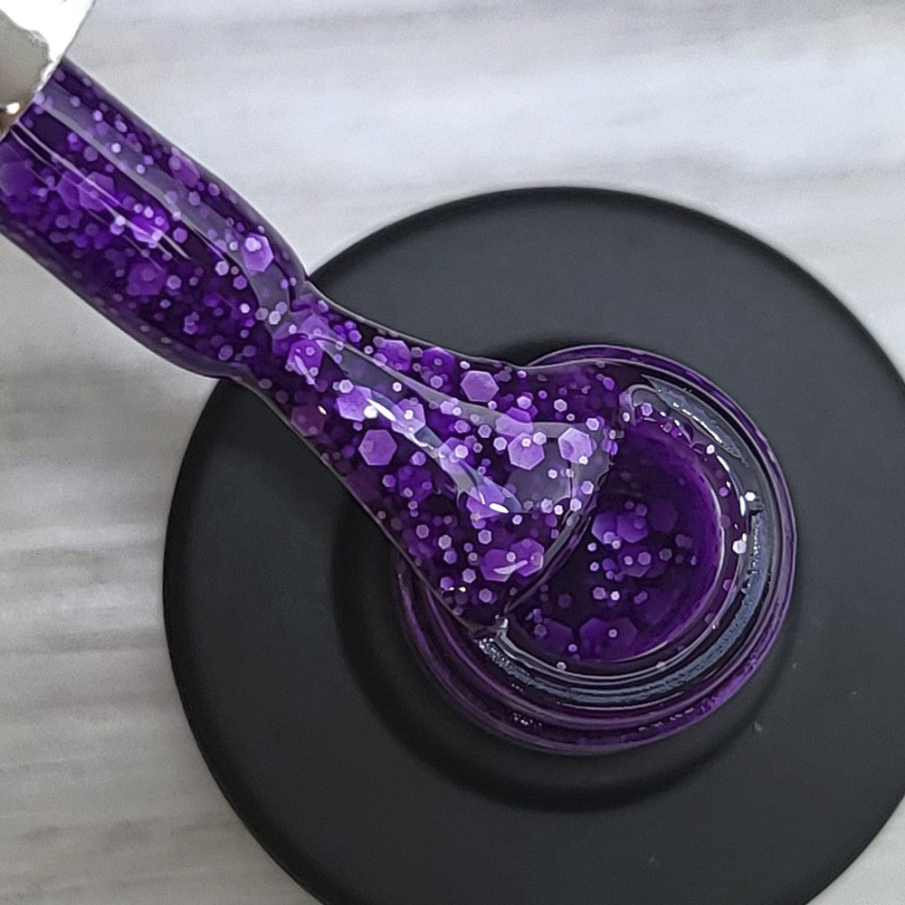 Гель-лак Saga Professional Marmalade № 9 (фиолетовый с хлопьями), 9 мл