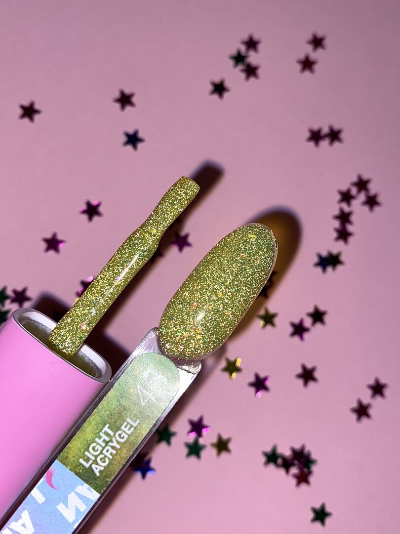 Жидкий гель LunaMoon Light Acrygel № 43 желтый светоотражающий, 13 мл