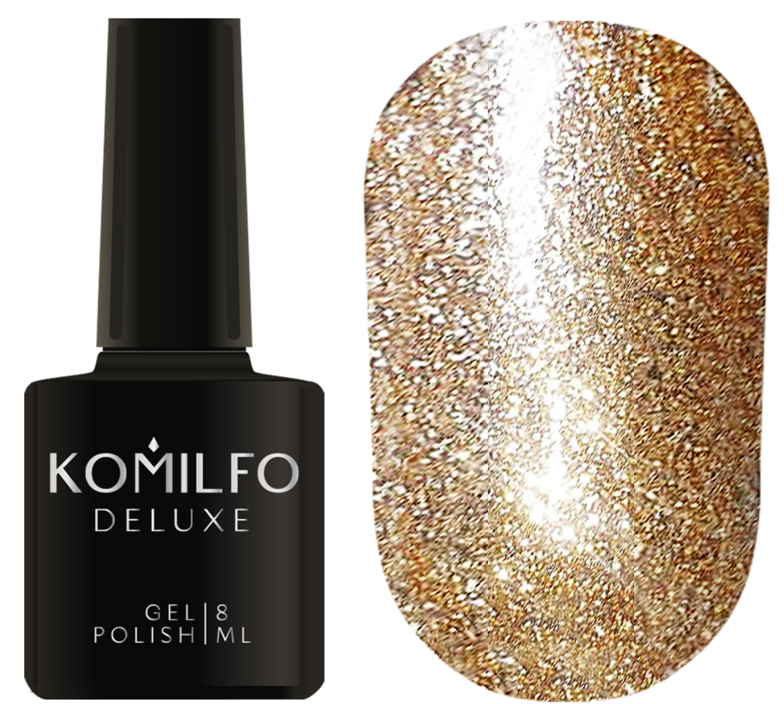 KOMILFO LIQUID GLAM GEL LGG004 (ROSE GOLD), 8 ML (гель-лак)