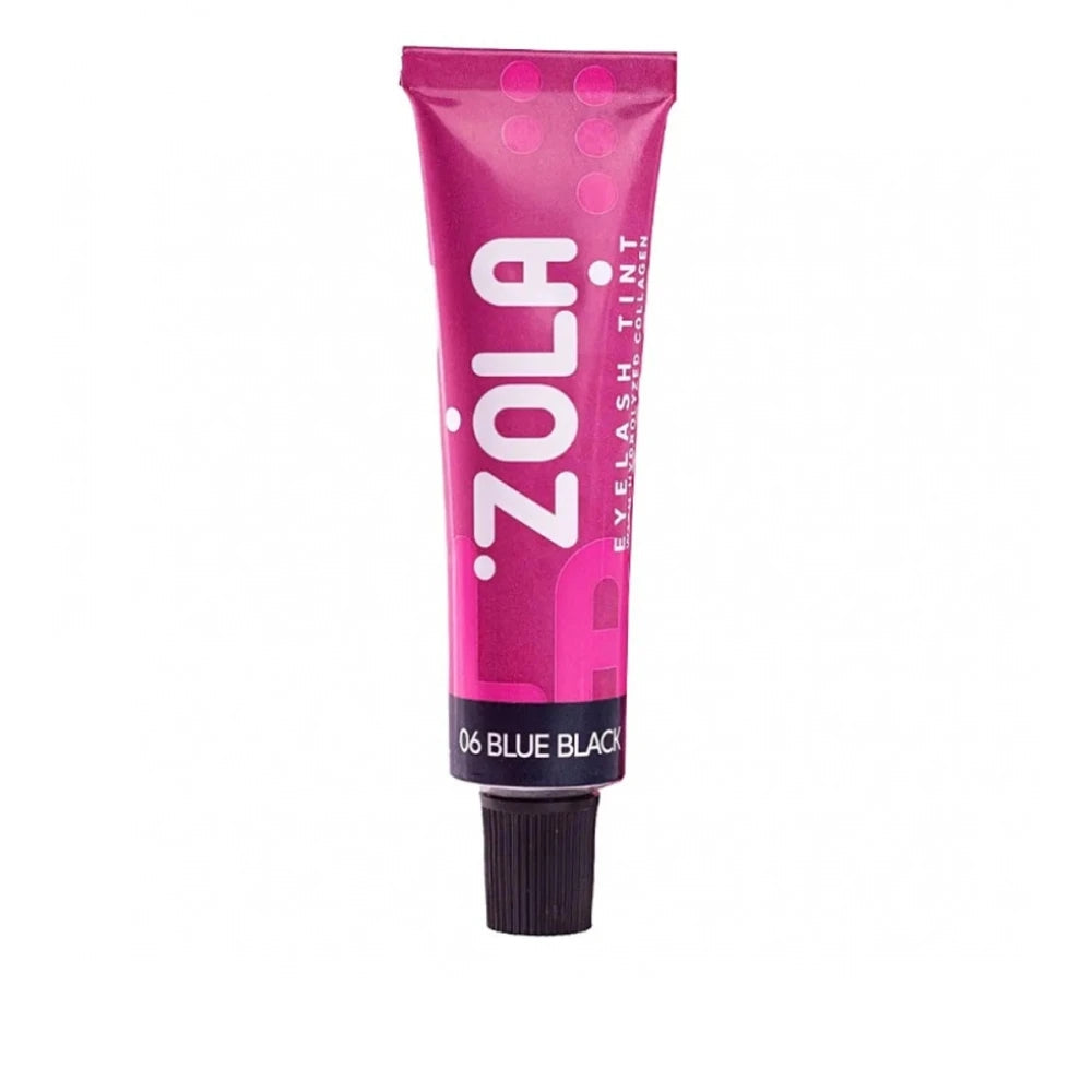 Краска для ресниц ZOLA с коллагеном 06 сине-черная Eyelash Tint With Collagen 15 мл (краска для бровей)
