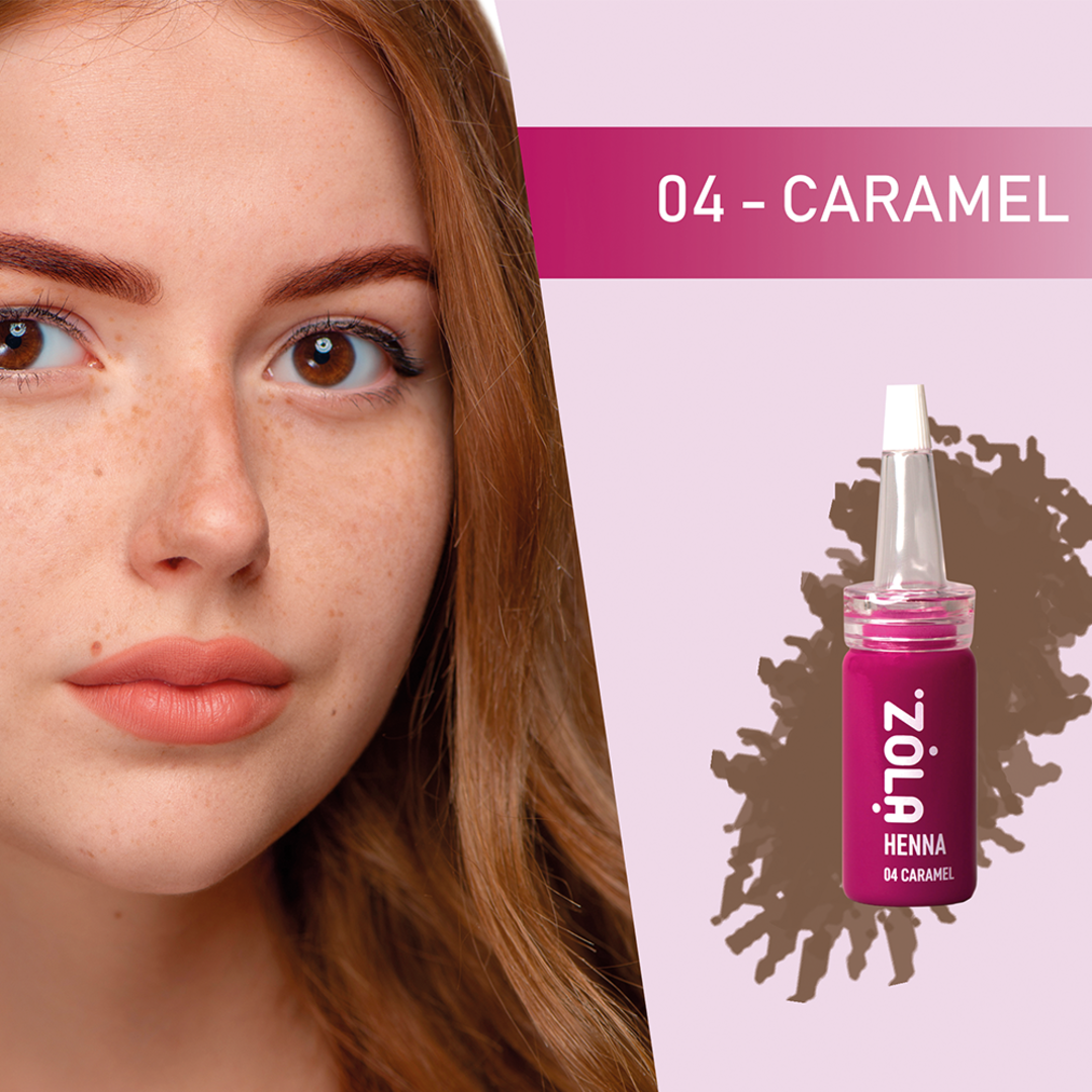 Хна для бровей ZOLA professional 04 Карамель, 10 г