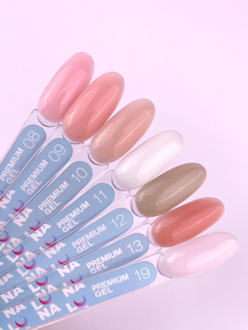 Гель для наращивания ногтей тёмно-нюдовый LunaMoon Gel Premium № 13, 15 мл