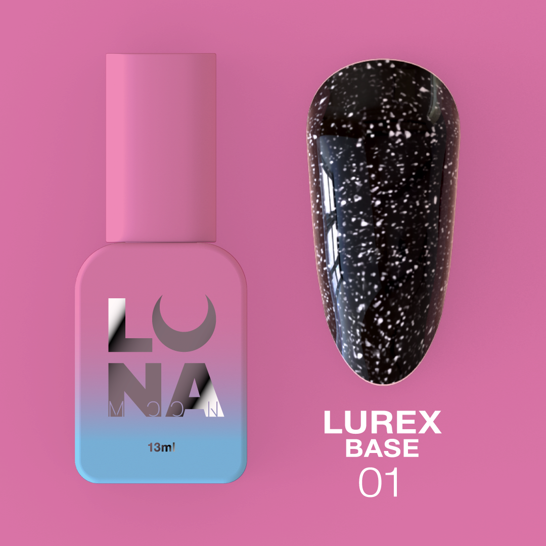 Камуфляжная светоотражающая база LunaMoon Lurex Base No. 1, 13 мл (база для ногтей)