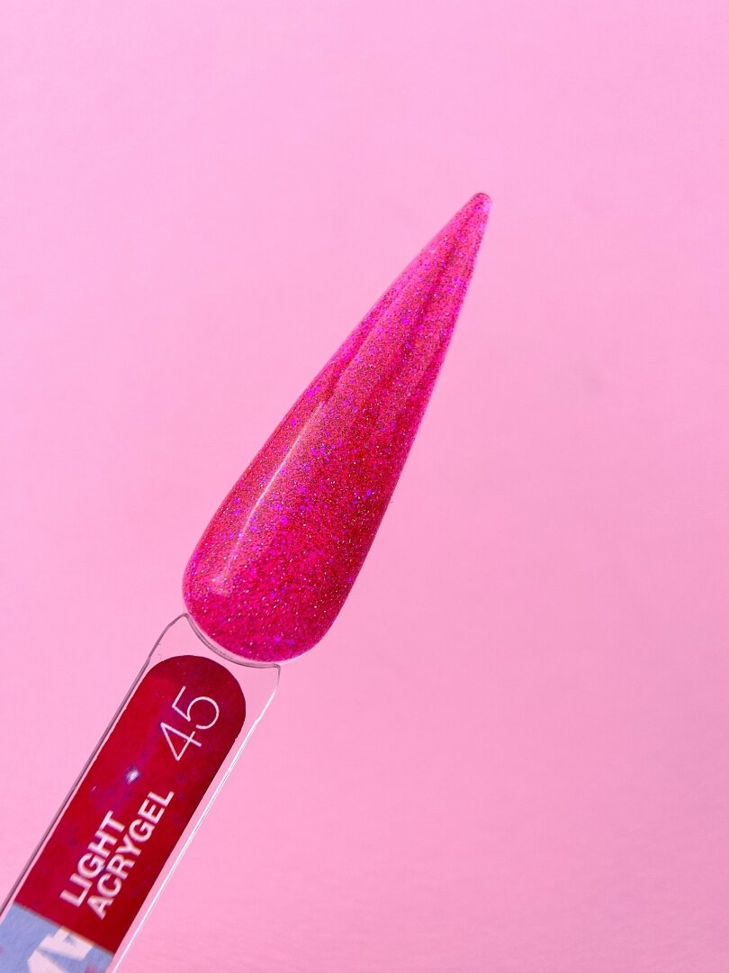 Жидкий гель LunaMoon Light Acrygel № 45 розовый светоотражающий, 13 мл