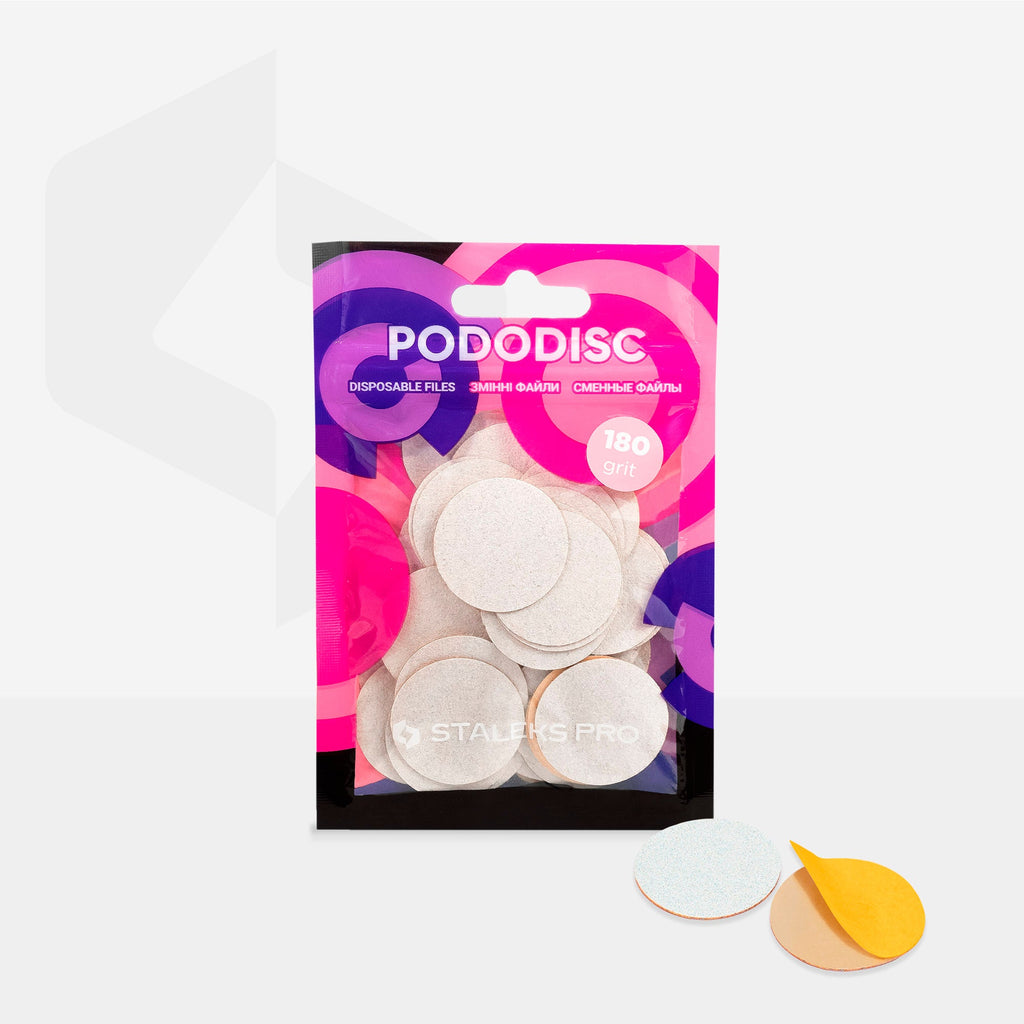 Сменные пилки Staleks Pro белые для педикюрного диска Pododisc L 180 грит (50 шт.)