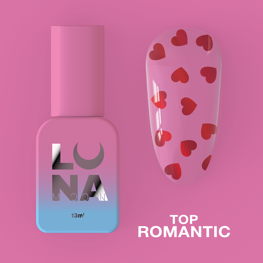 Топ LunaMoon Romantic, 13 мл (верх для ногтей)