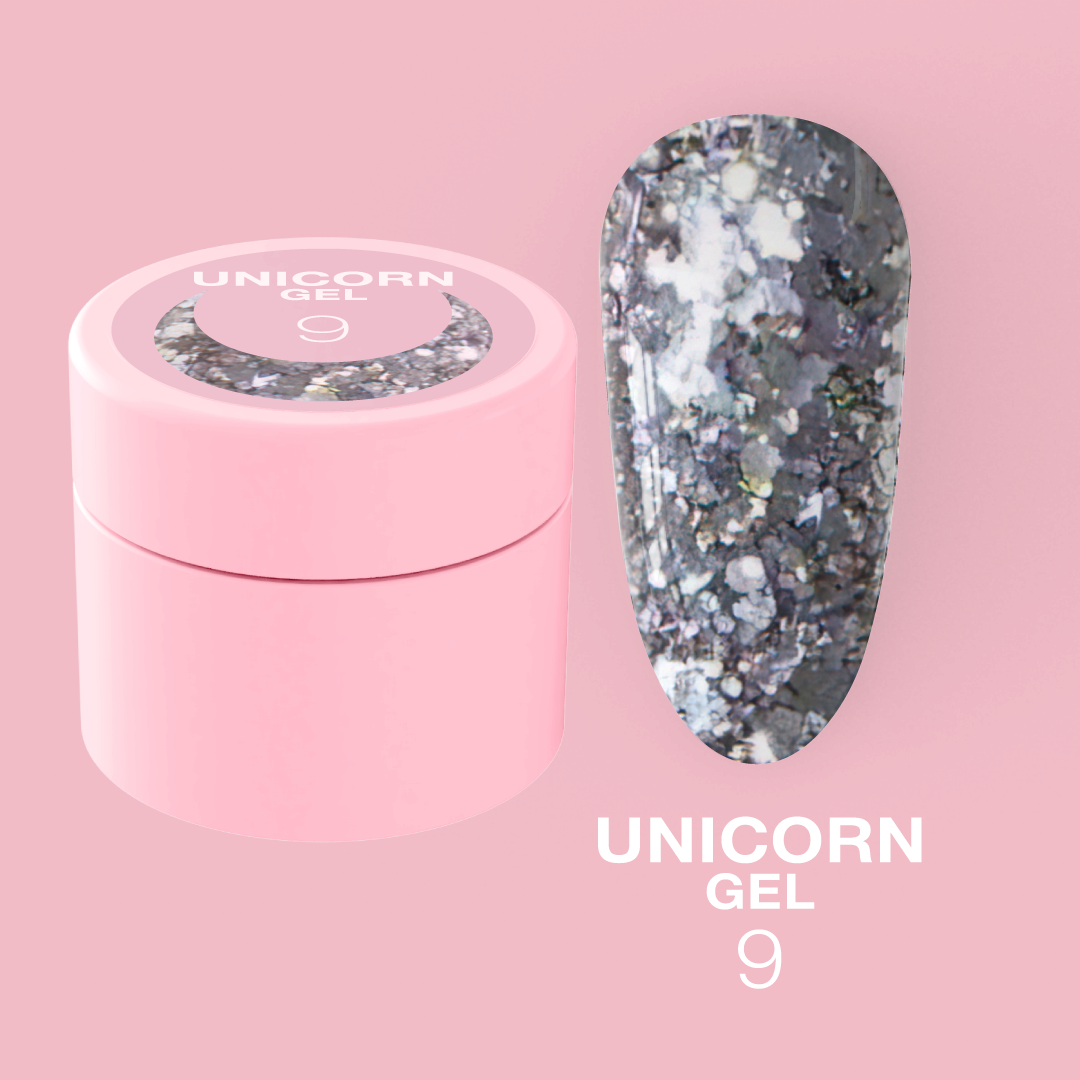 Глиттер-гель LunaMoon Unicorn Glitter Gel № 9, 5 мл