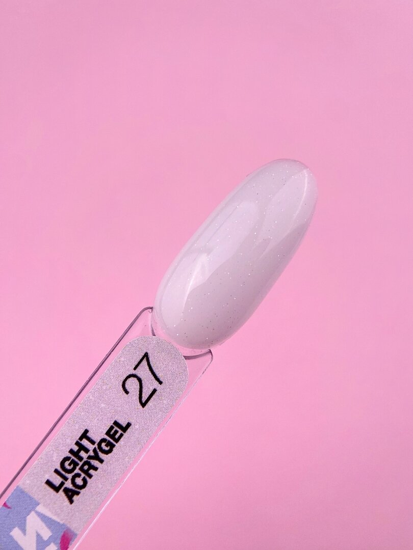 Жидкий гель LunaMoon Light Acrygel № 27 молочный с блестками, 13 мл