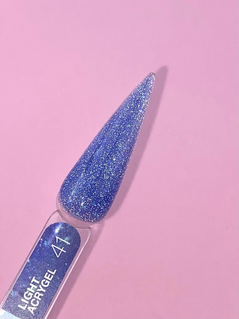 Жидкий гель LunaMoon Light Acrygel № 41 синий светоотражающий, 13 мл