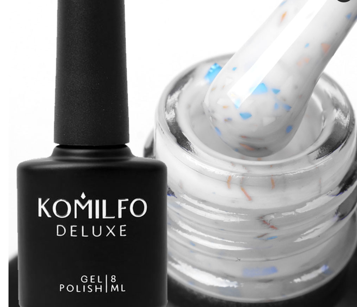 KOMILFO POTAL BASE P008 (МОЛОКО С СИНЕ-ЗОЛОТЫМ ПОТАЛЛОМ), 8 МЛ