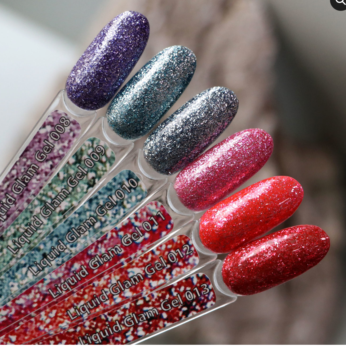 KOMILFO LIQUID GLAM GEL LGG010 (SILVER-BLUE), 8 ML (гель-лак)