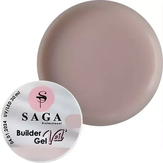 Строительный гель Saga Professional Builder Gel Veil 8 Nude Beige бежевый, 30 мл