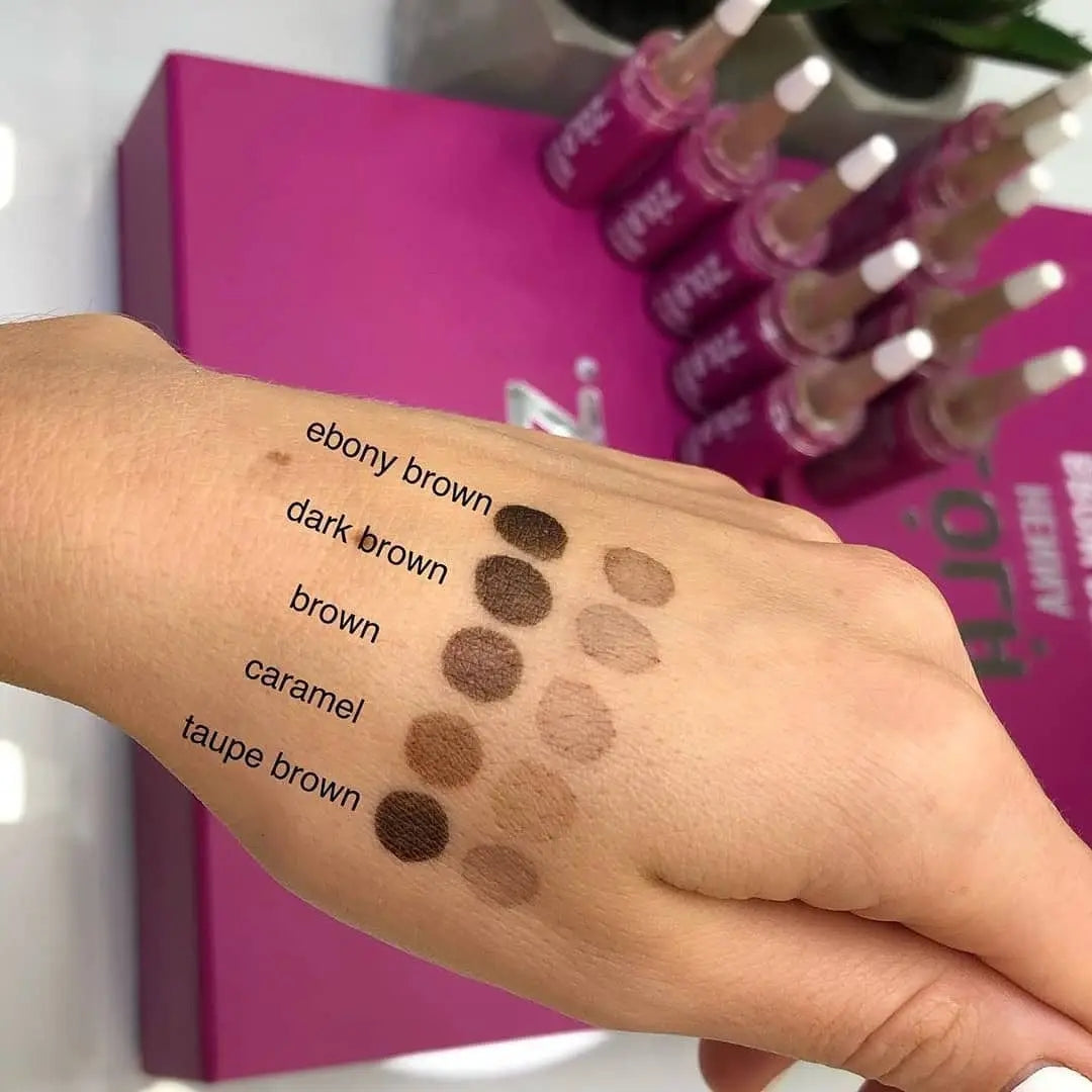 Хна для бровей ZOLA professional 06 Dark Brown тёмно-коричневый для смуглых девушек, 10 г