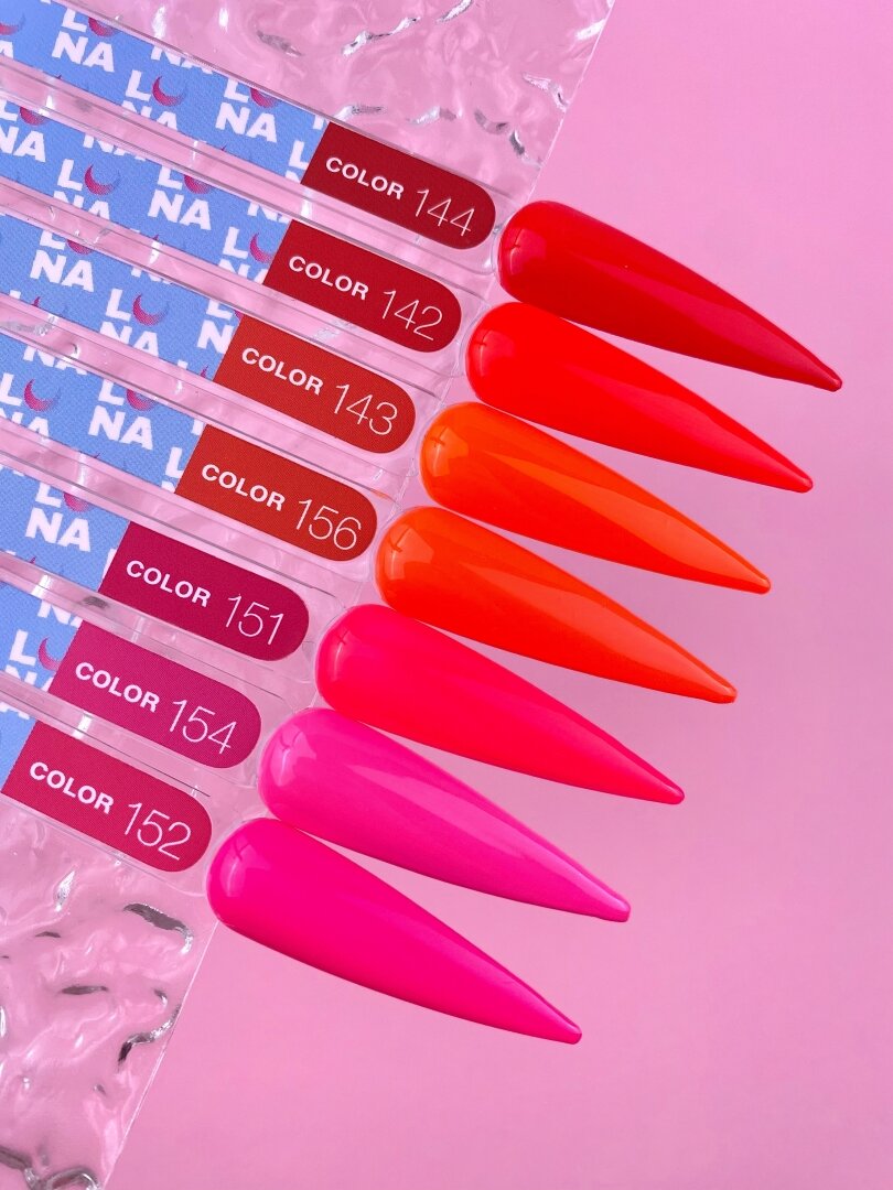 Гель-лак LunaMoon Color No. 143 неоновый сочный оранжевый, 13 мл