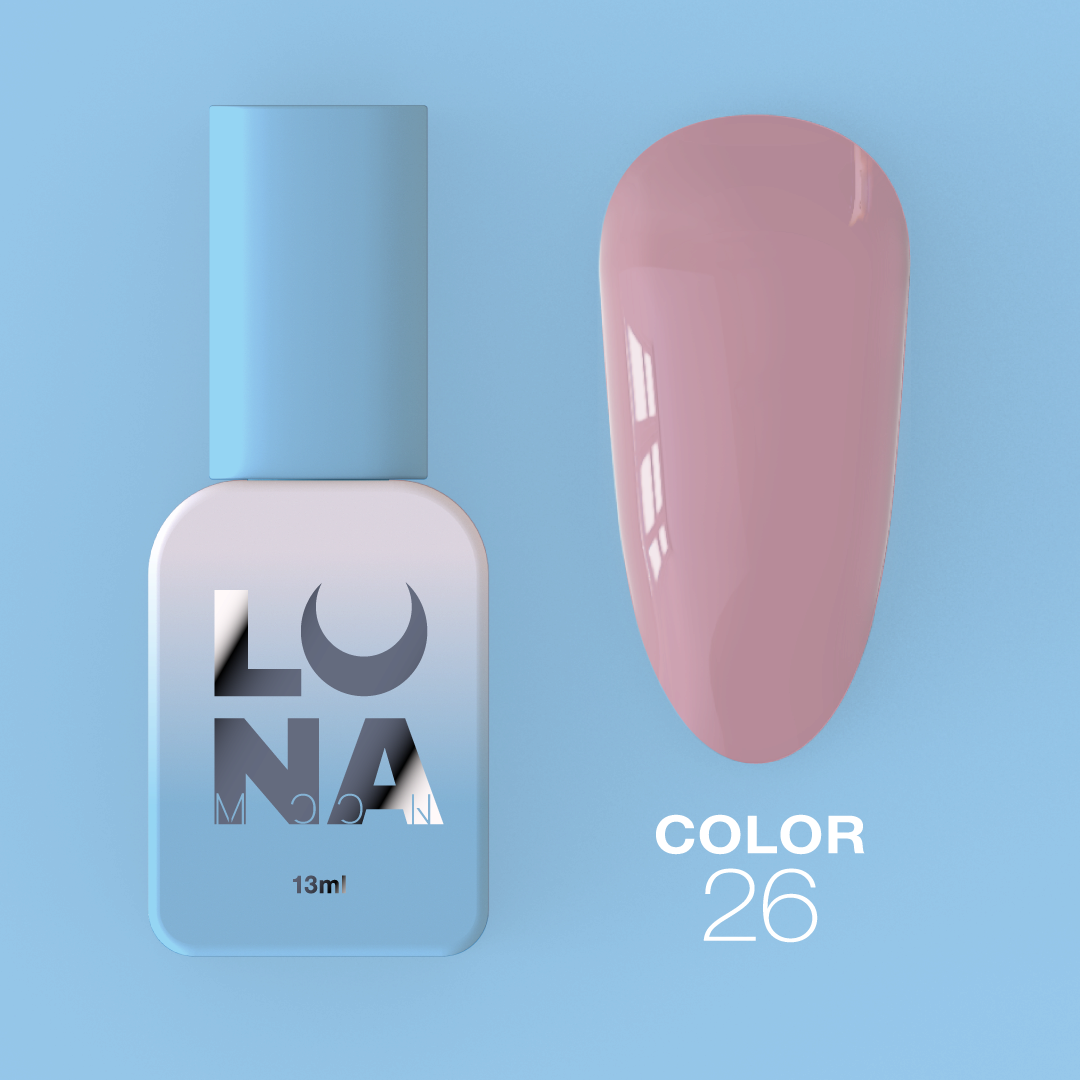 Гель-лак LunaMoon Color No. 26 пастельно-розовый, 13 мл