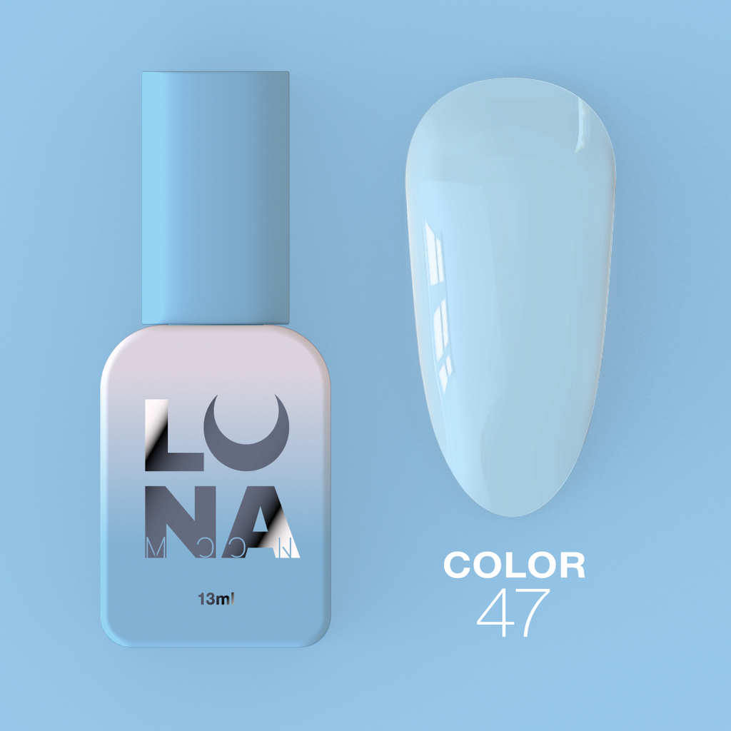 Гель-лак LunaMoon Color No. 47 светло-голубой, 13 мл
