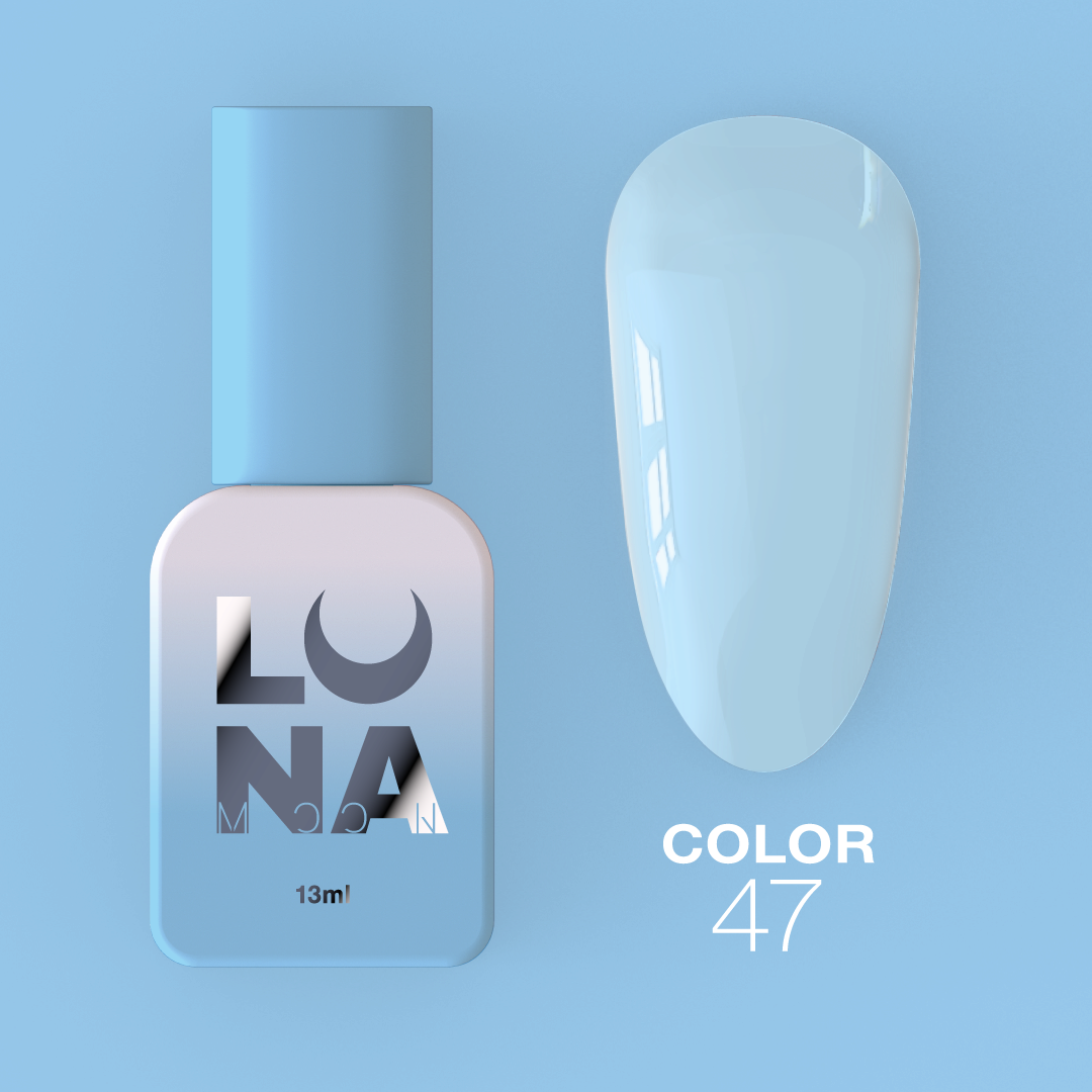 Гель-лак LunaMoon Color No. 47 светло-голубой, 13 мл