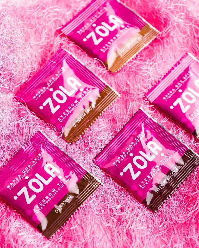 Набор красок для бровей ZOLA с коллагеном в саше Eyebrow Tint With Collagen 11 5x5 мл
