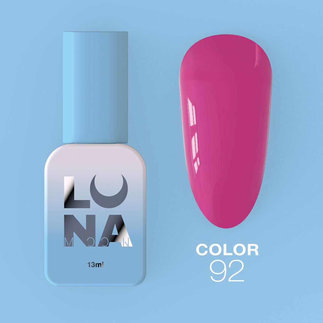 Гель-лак LunaMoon Color No. 92 малиновый, 13 мл