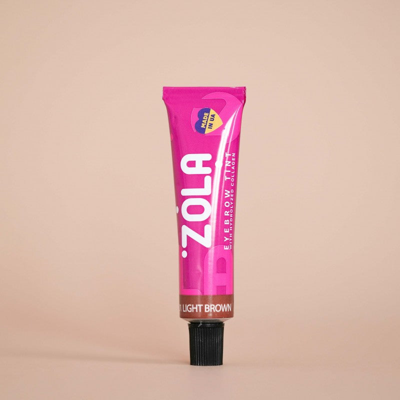 Краска для бровей ZOLA с коллагеном Eyebrow Tint With Collagen 01 Light Brown 15ml (краска для бровей)
