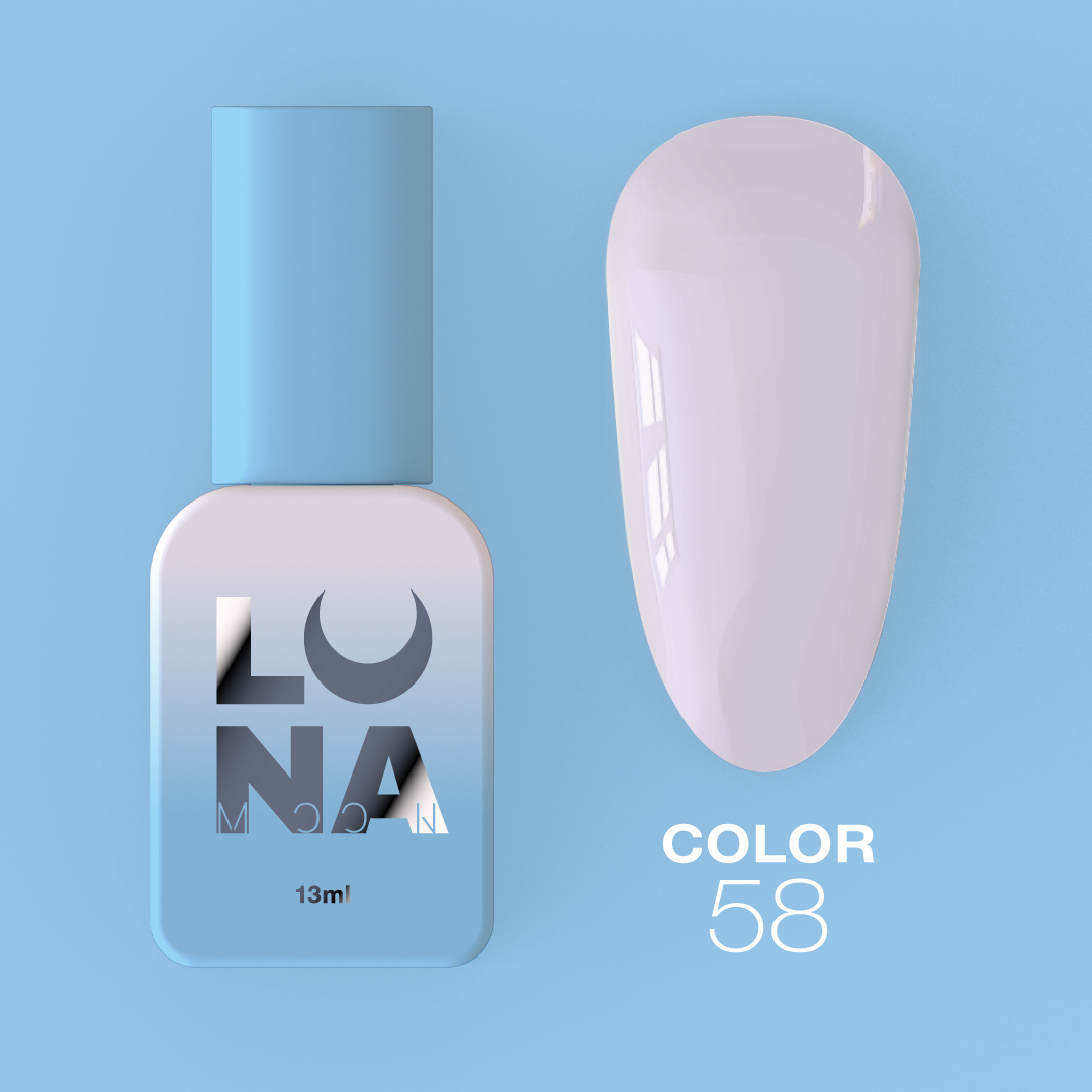 Гель-лак LunaMoon Color No. 58 светло-лавандовый, 13 мл