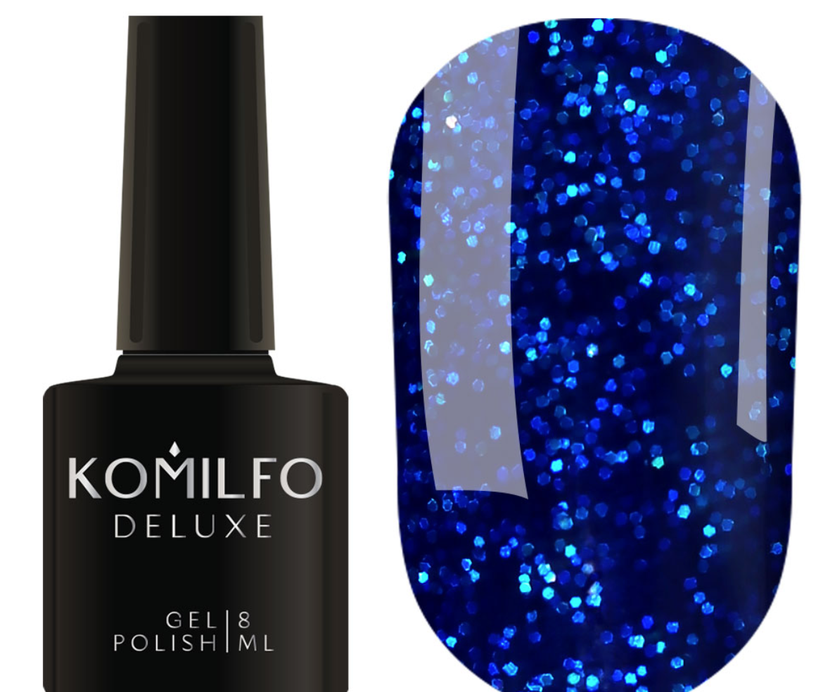 ГЕЛЬ-ЛАК KOMILFO STARDUST GLITTER 003 (СИНИЙ С БЛЕСТКАМИ), 8 МЛ (гель-лак)