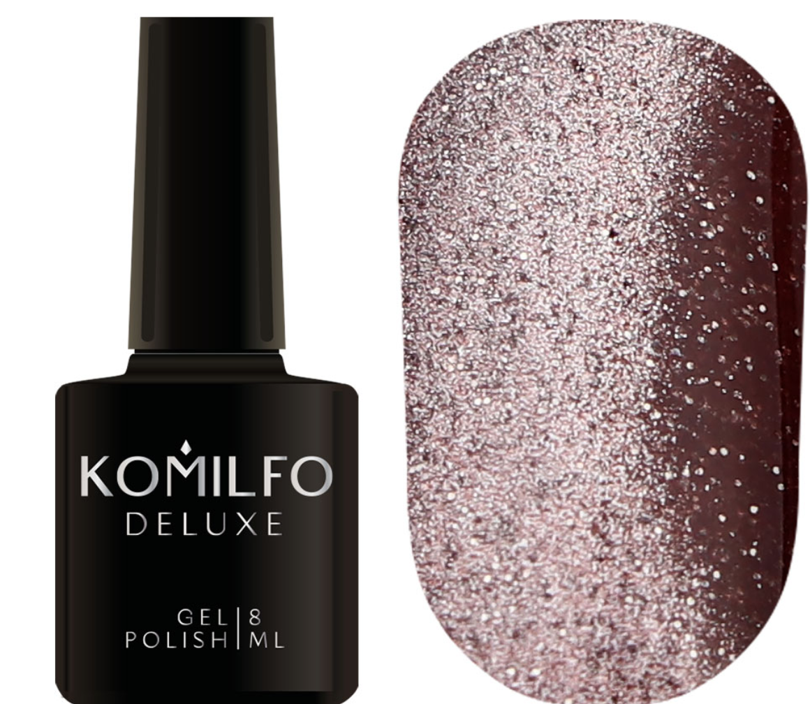 Гель-лак KOMILFO FAIRYTALE CAT EYE 002 (РОЗОВОЕ ЗОЛОТО, МАГНИТНЫЙ, СВЕТООТРАЖАЮЩИЙ), 8 МЛ (гель-лак)
