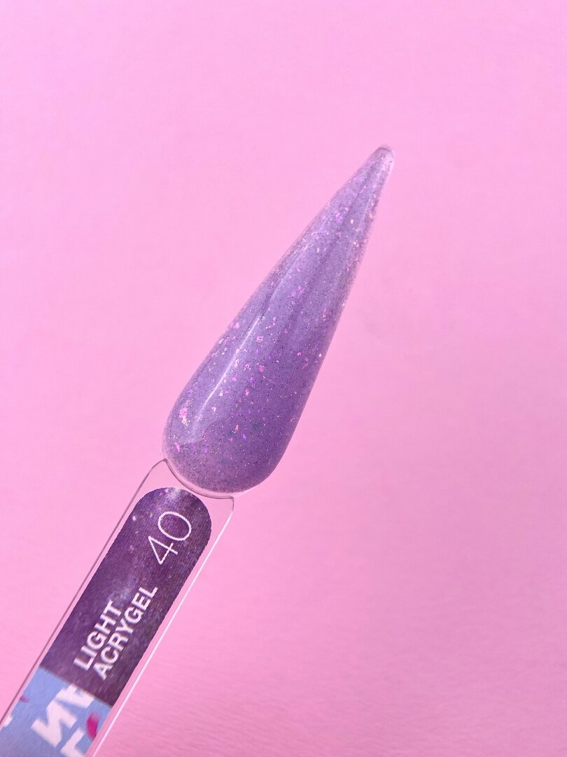 Жидкий гель LunaMoon Light Acrygel № 40 фиолетовый светоотражающий, 13 мл