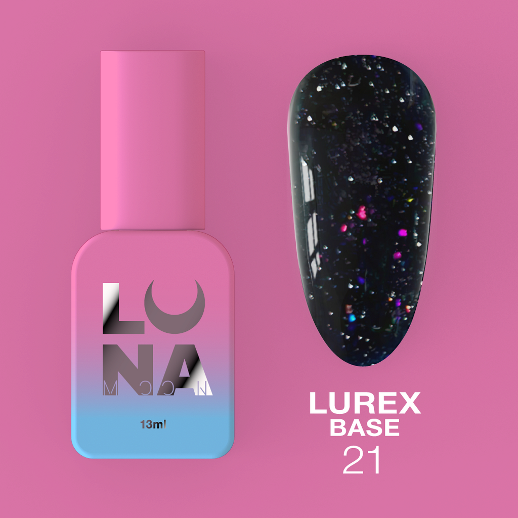 Камуфляжная светоотражающая база LunaMoon Lurex Base No. 21, 13 мл