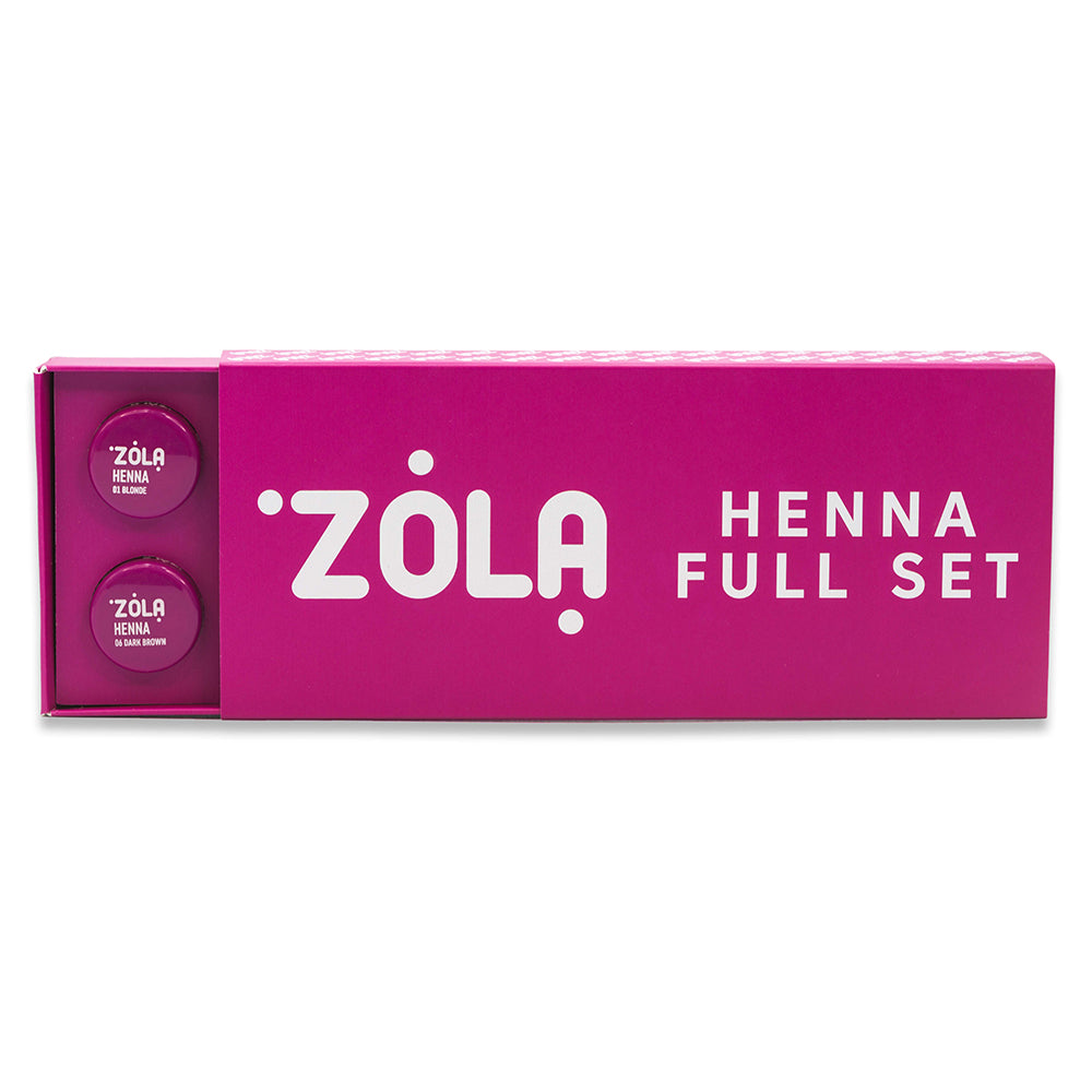 Хна для бровей ZOLA professional box Henna Full Set 10 шт по 2,5 г