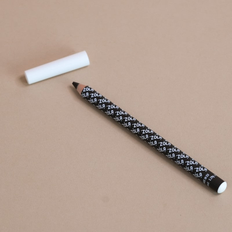 Пудровый карандаш для бровей ZOLA Powder Brow Pencil, темно-коричневый, для брюнеток, 1,19 г