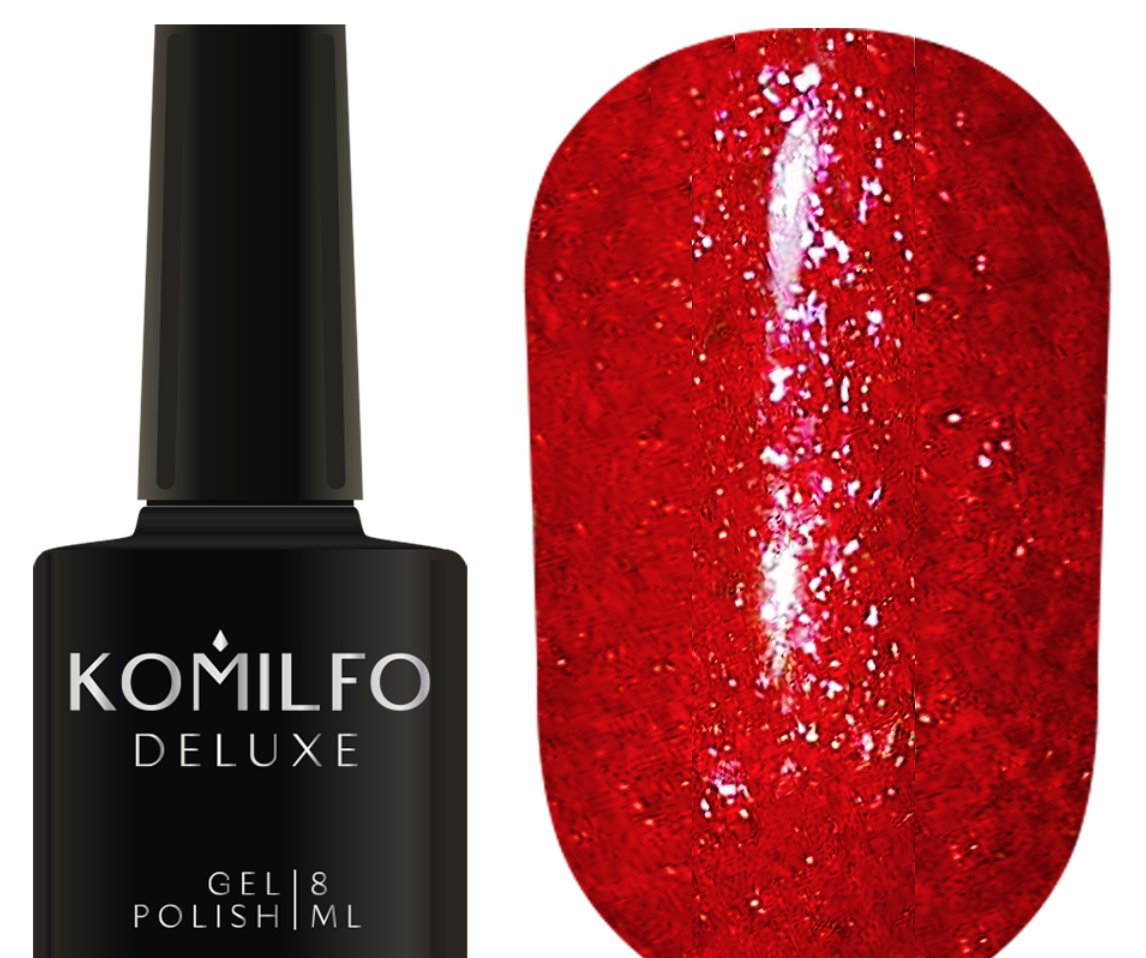 KOMILFO LIQUID GLAM GEL LGG013 (RED), 8 ML (гель-лак)